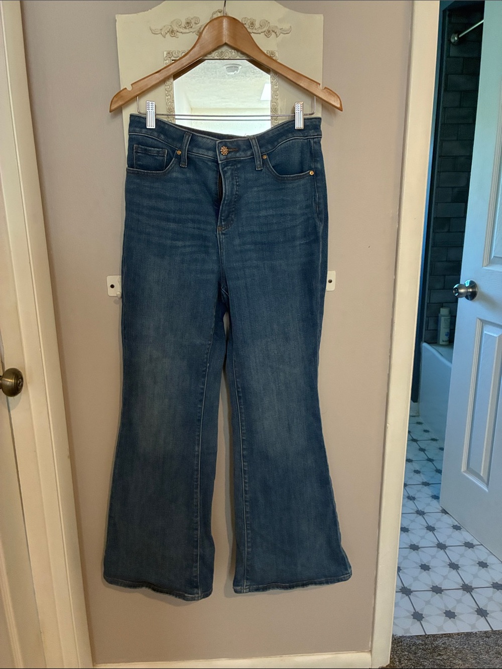 Chico's Dark Blue Flare Jeans